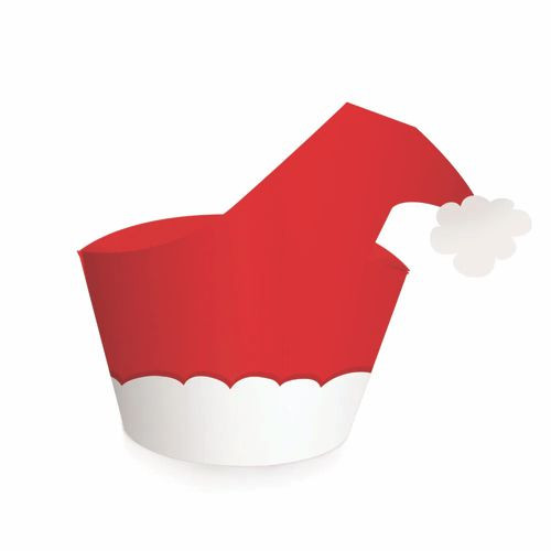 WRAPS P/CUPCAKE GORRO 21.5X5 PT C/12 UN