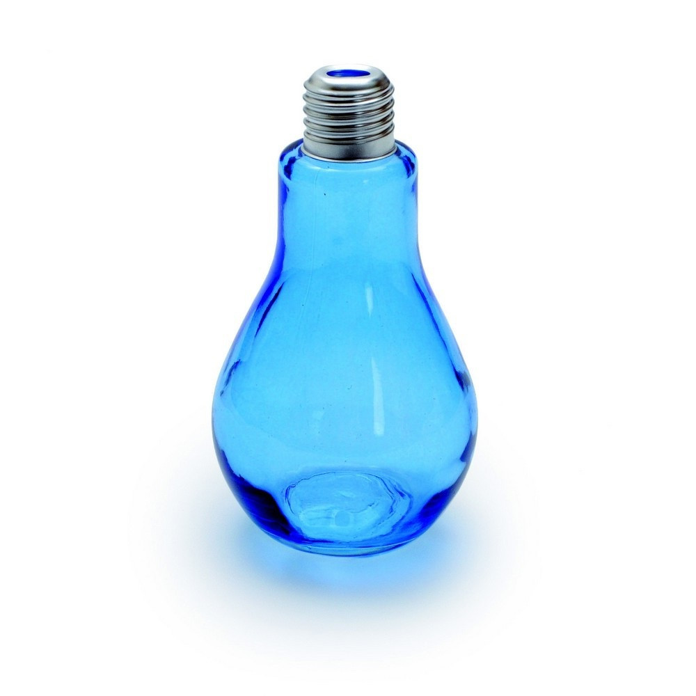 LAMPADA DE VIDRO P/BEBIDA AZUL 7,5X7,5X15,5 C/1 UN