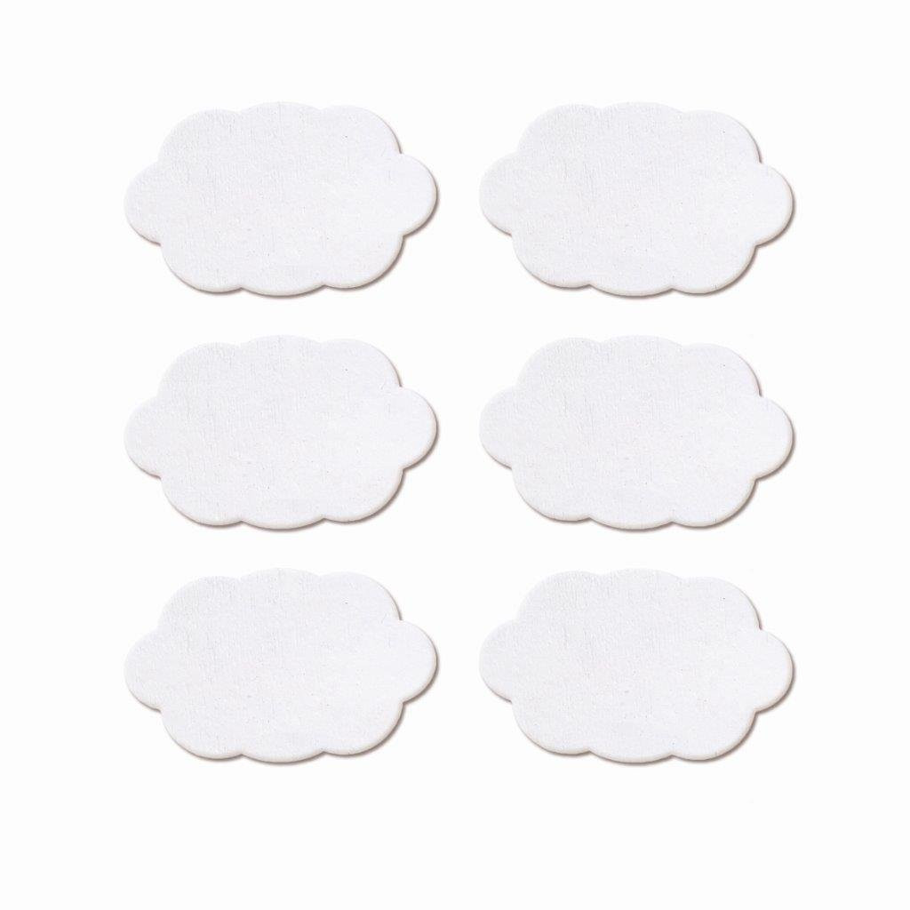 MINI LOUSAS ADESIVAS NUVENS BRANCO PT C/6 UN