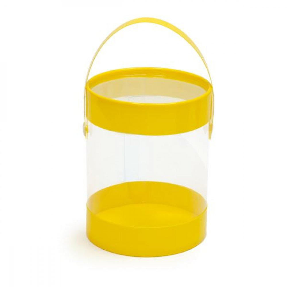 BALDINHO TRANSP C/TAMPA AMARELO P 8X8X10,5 C/1 UN
