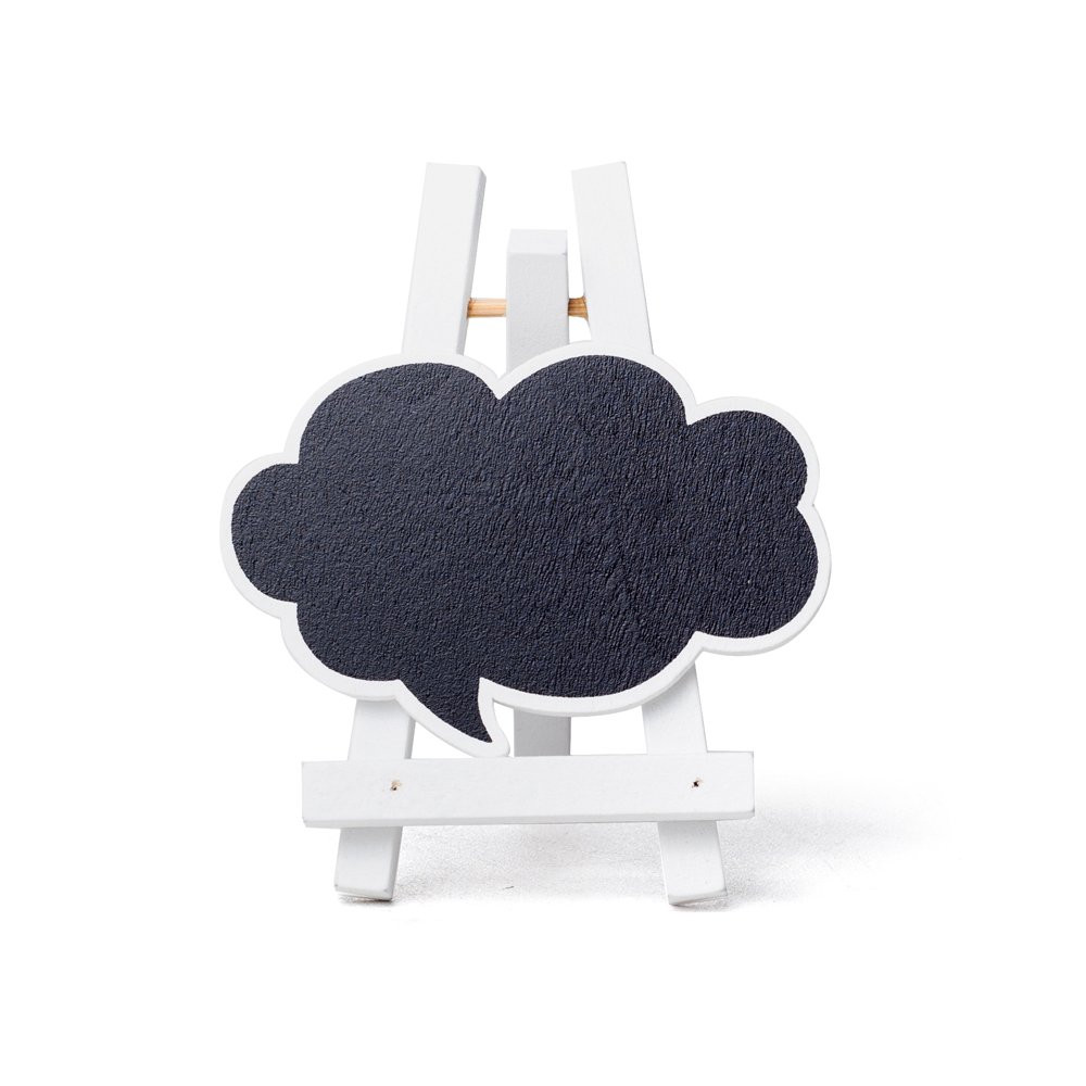 MINI CAVALETE C/LOUSA BALAO PENSAMENTO BRANCO PT C/3 UN