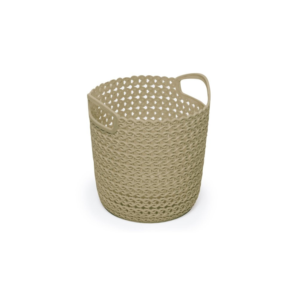 CACHEPOT DE PLASTICO RED PALHA G 17X17X15,5 C/1 UN