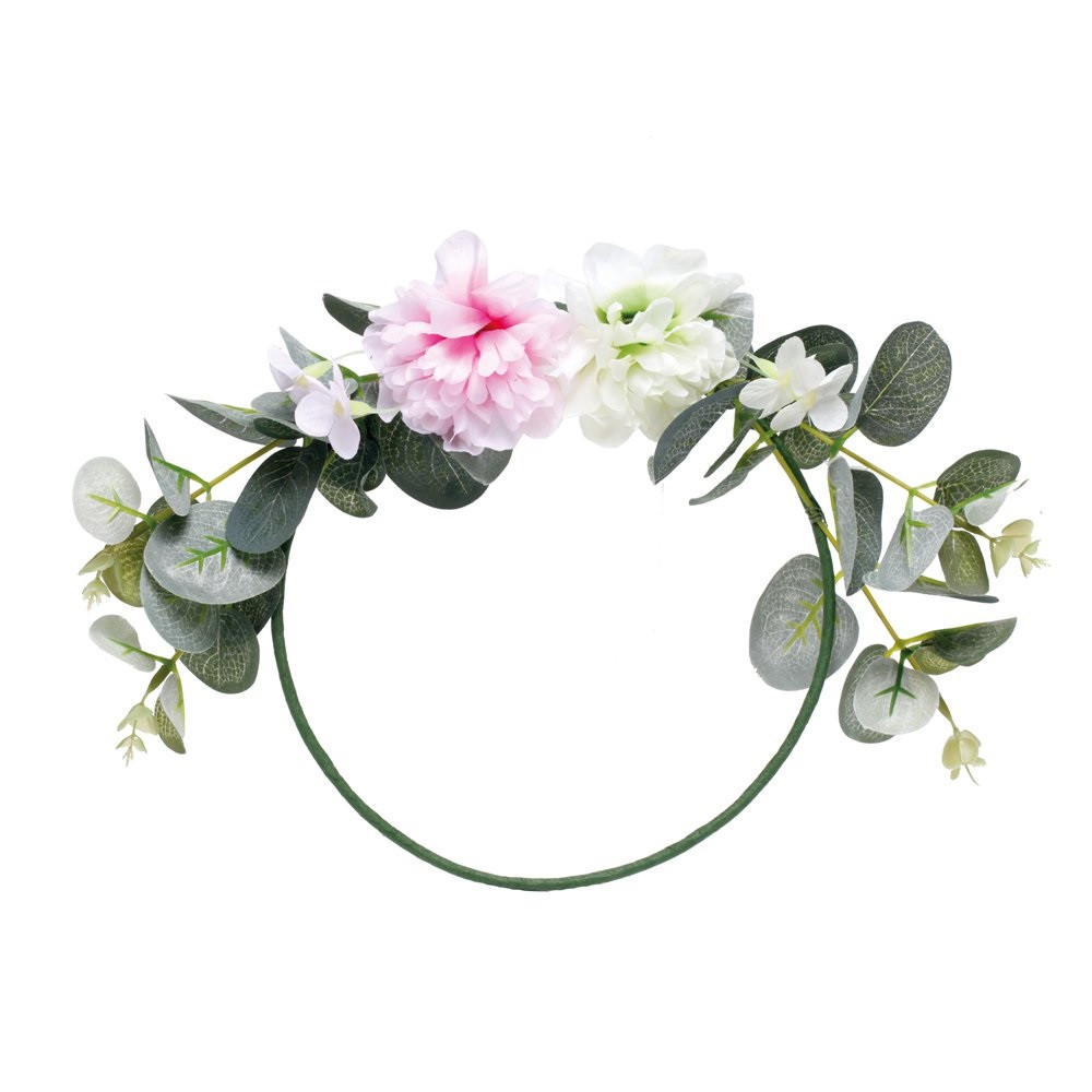 ARCO C/ARRANJO FOLHAS C/ROSA VERDE E ROSA 17X17 C/1 UN