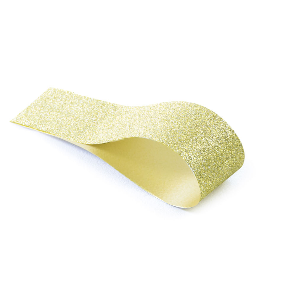 FITA PLASTICA GLITTER OURO 18MMX25M C/1 UN