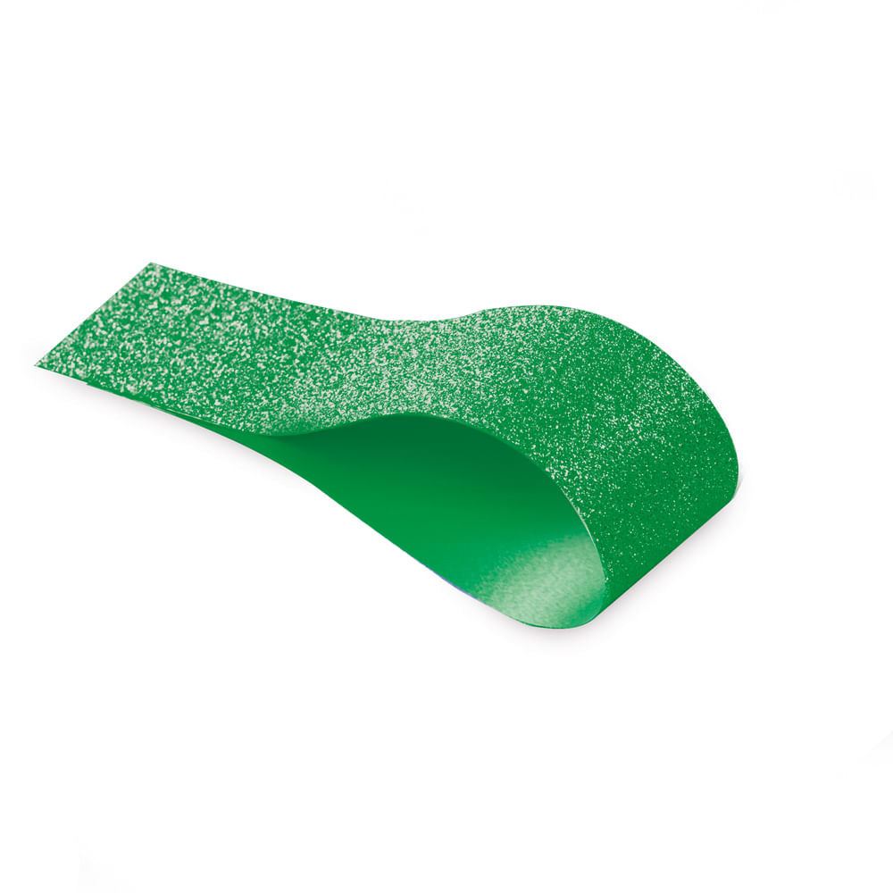 FITA PLASTICA GLITTER VERDE 18MMX25M C/1 UN