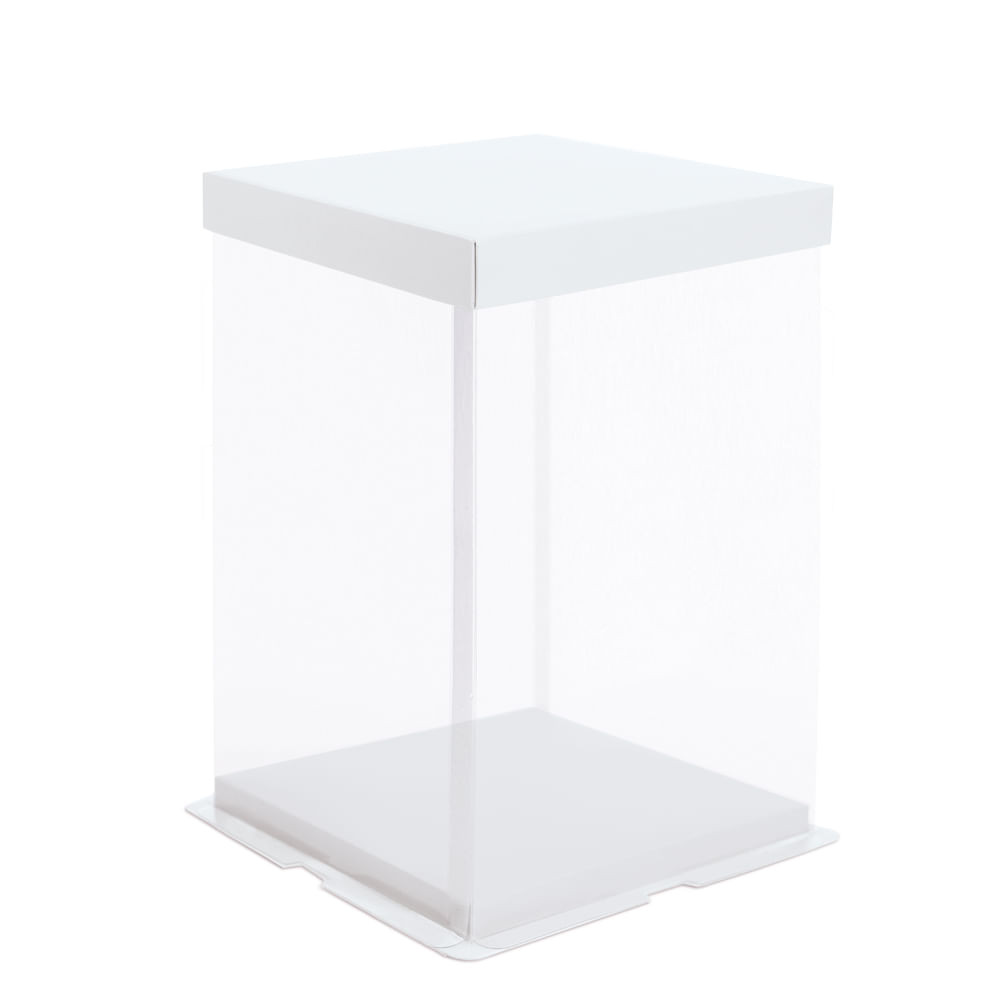 CAIXA P/BOLO BRANCO 33,5X33,5X37 C/1 UN