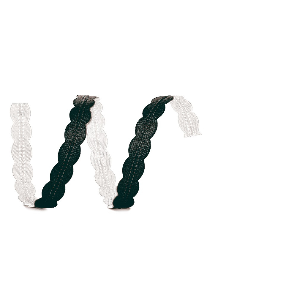 FITA ARAM CETIM PRETO/BRANCO 10MMX20M C/1 UN