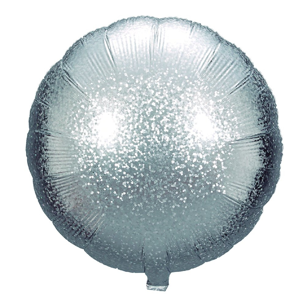 BALAO METALIZADO HOLOG REDONDO PTA BRILHANTE 18 PT C/01 UN