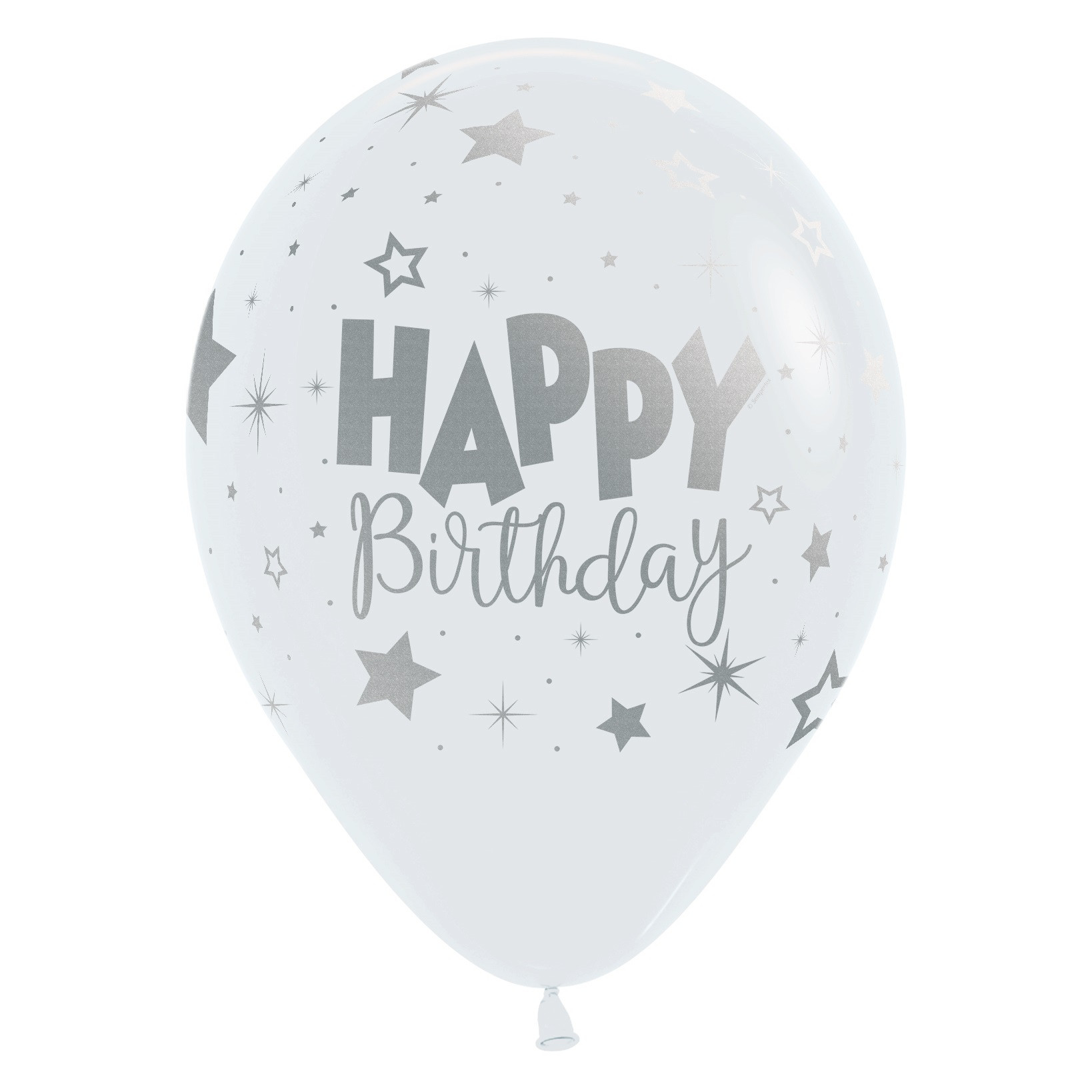 0,110 M3 BALAO LATEX IMP 360 CRISTAL H BDAY FANTASIA R24 PT C/1 UN