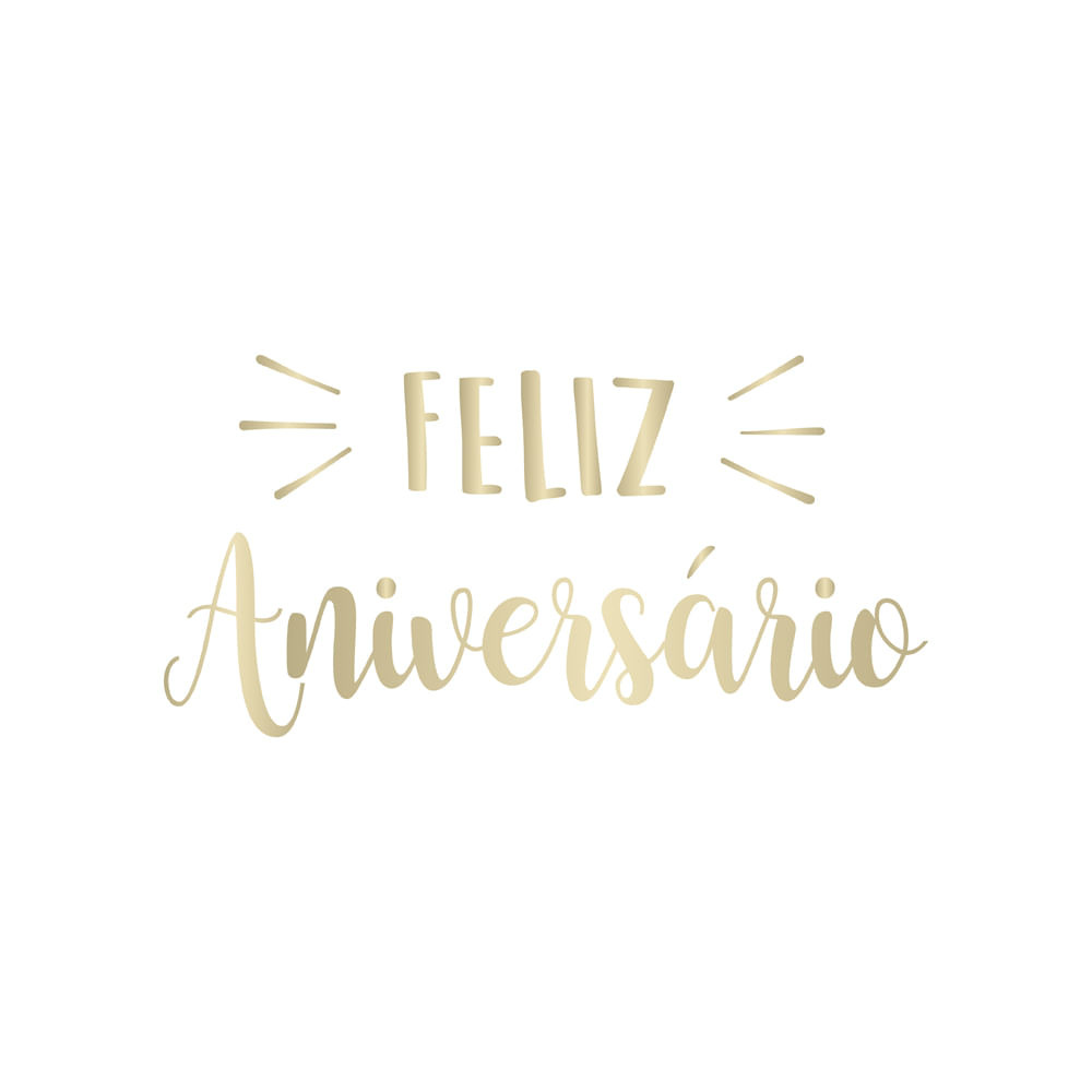 LETTERING TRANSF P/BALAO FELIZ NIVER OURO G 32X28 C/1 UN