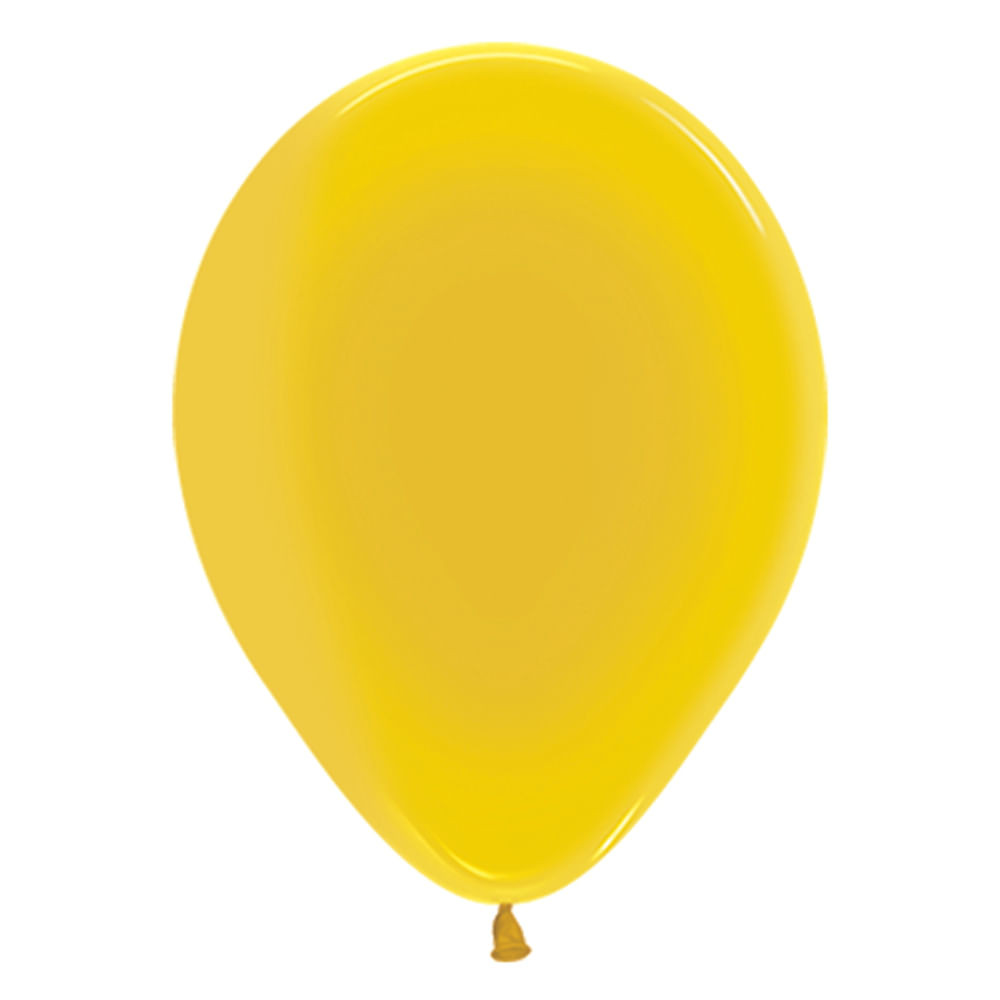 BALAO LATEX CRISTAL AMARELO R12 PT C/1 UN