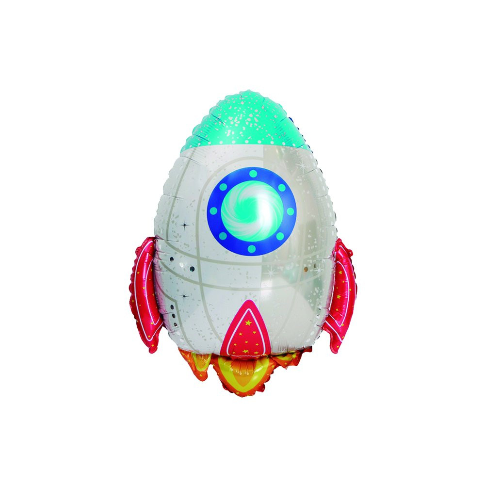 BALAO METALIZADO FOGUETE 25X21 C/1 UN