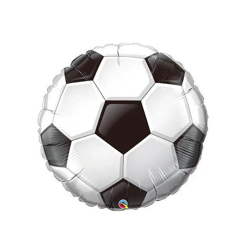BALAO METALIZADO REDONDO BOLA FUTEBOL 18 C/01 UN