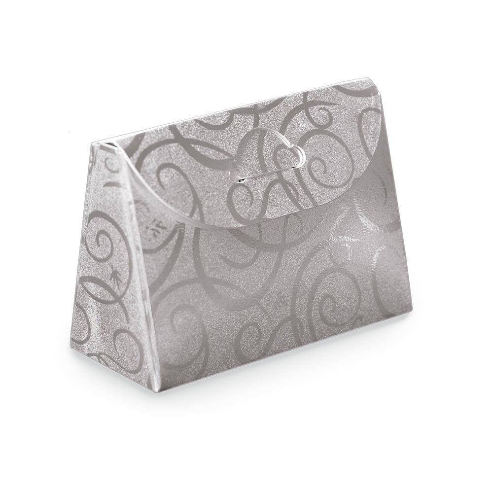 MINI CAIXA BAG GLAMOUR PRATA G 9X4X6,5 PT C/1 UN
