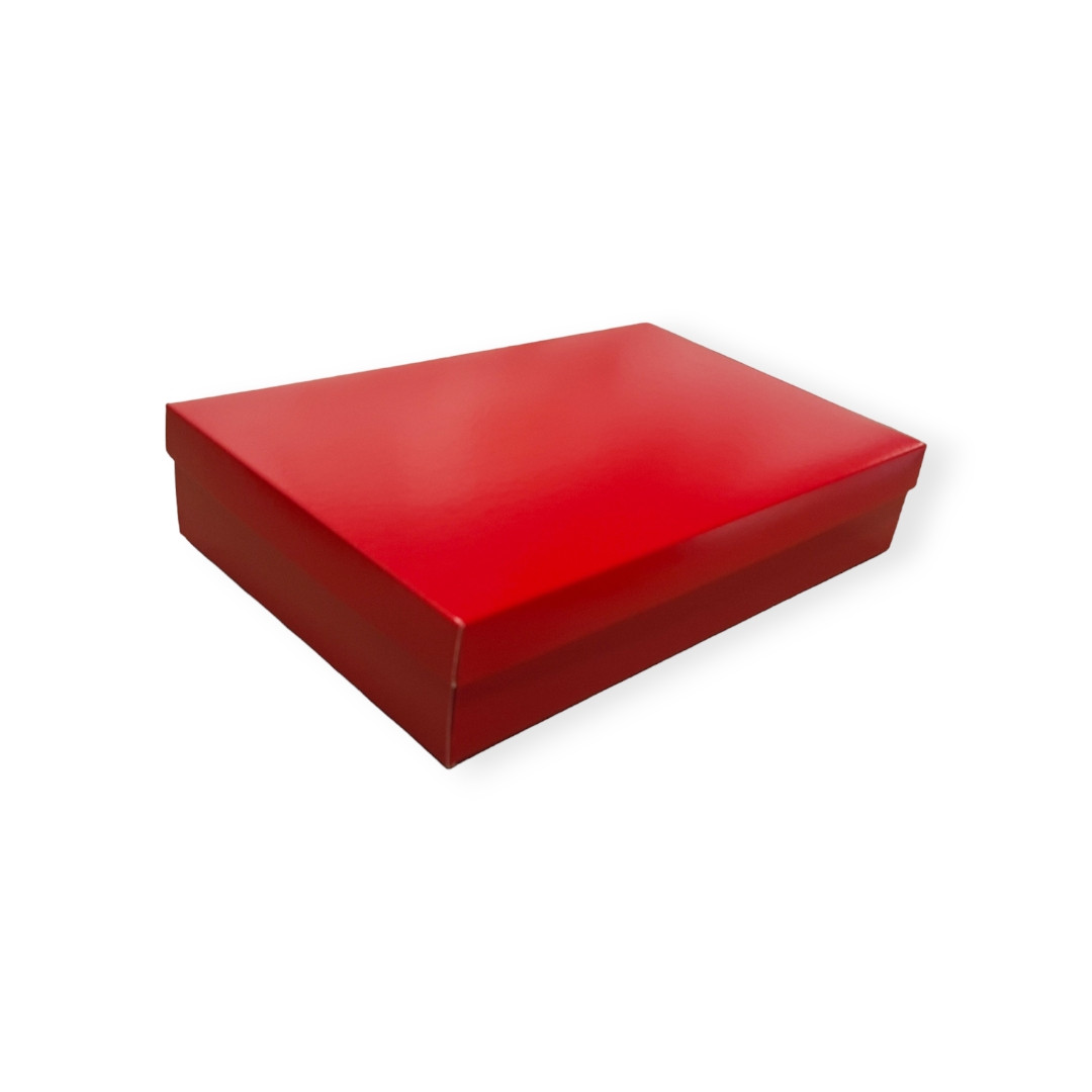 CAIXA PRESENTE RETANGULAR GOFRADA P VERMELHA COR 3 19X14X4 C/1 UN