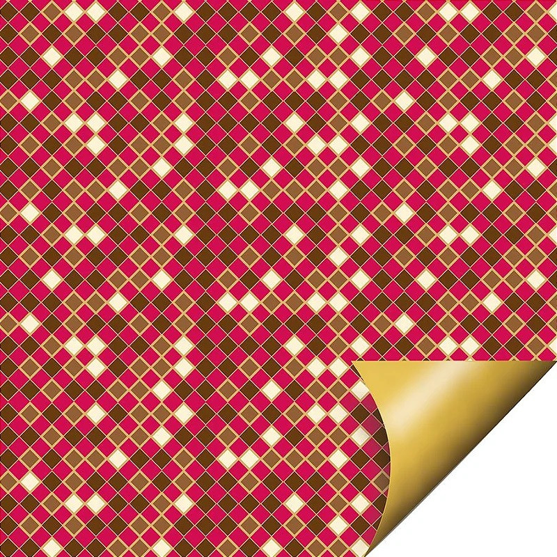 FOLHA PASCOA DOUBLE FACE CRYSTAL VERM 69X89 PT C/25 UN