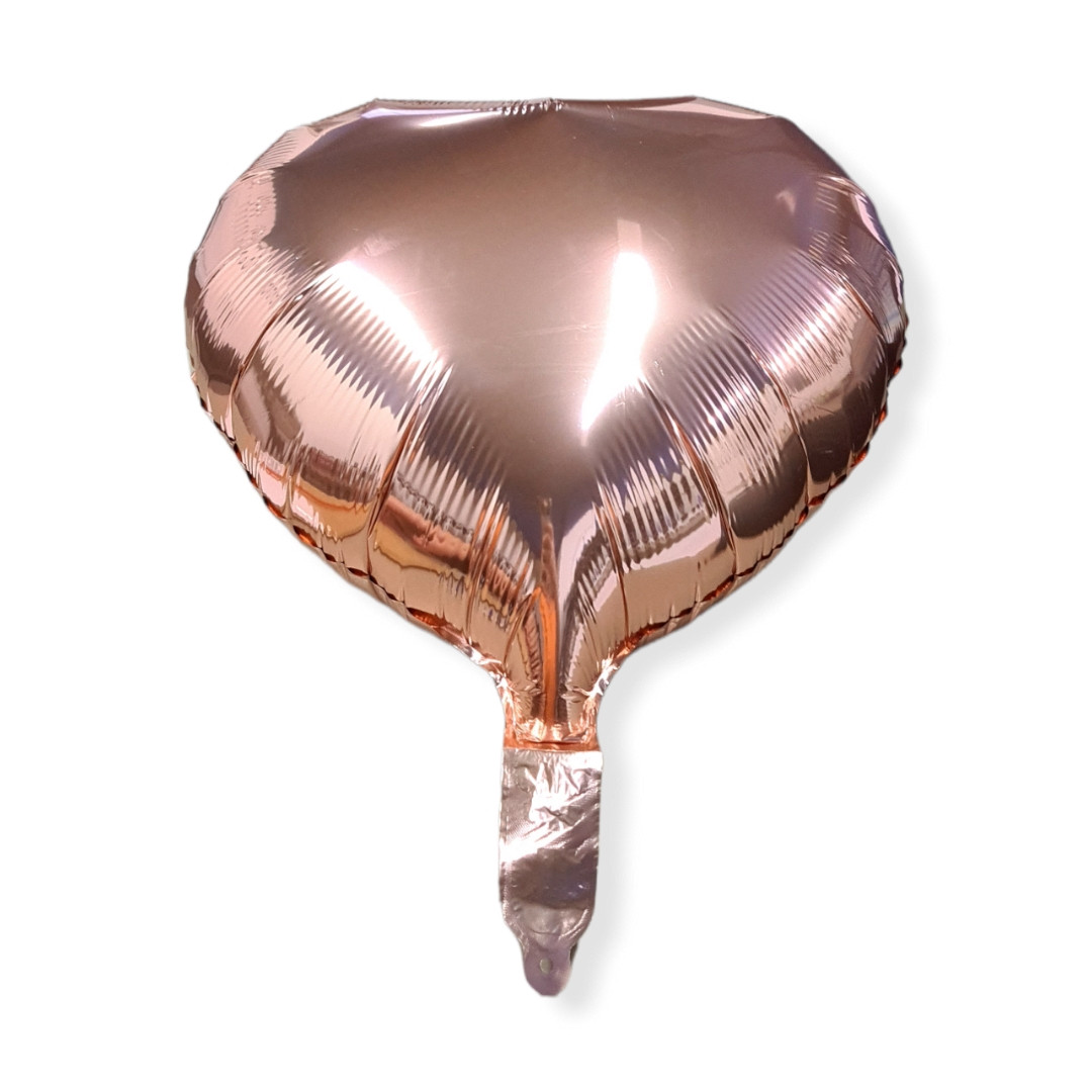 BALAO METAL.C80 CM CORACAO ROSE GOLD