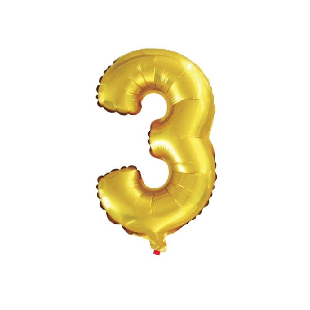 BALAO DOURADO NUMERO 3 - 28 POLEGADAS 71 CM