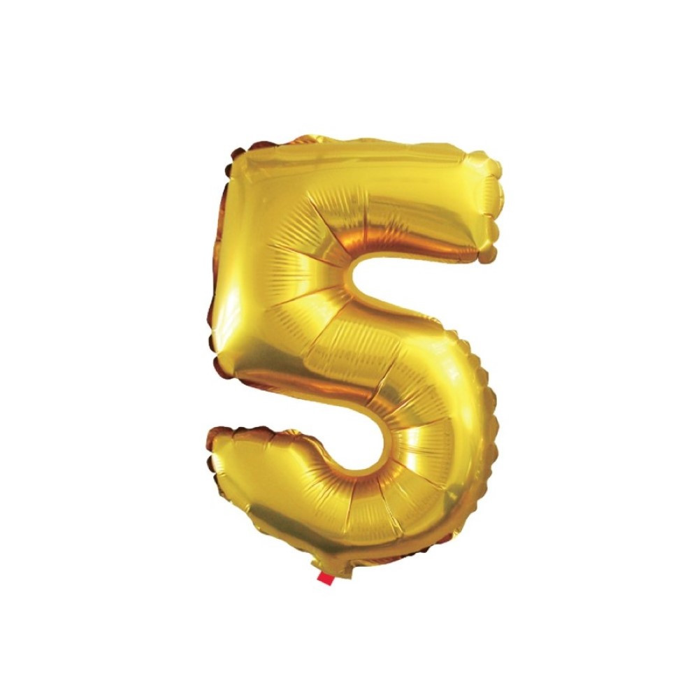 BALAO DOURADO NUMERO 5 - 28 POLEGADAS 71 CM