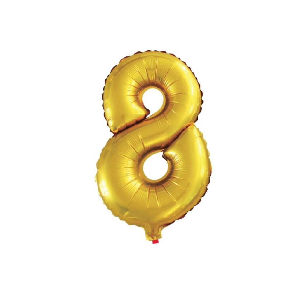 BALAO DOURADO NUMERO 8 - 28 POLEGADAS 71 CM