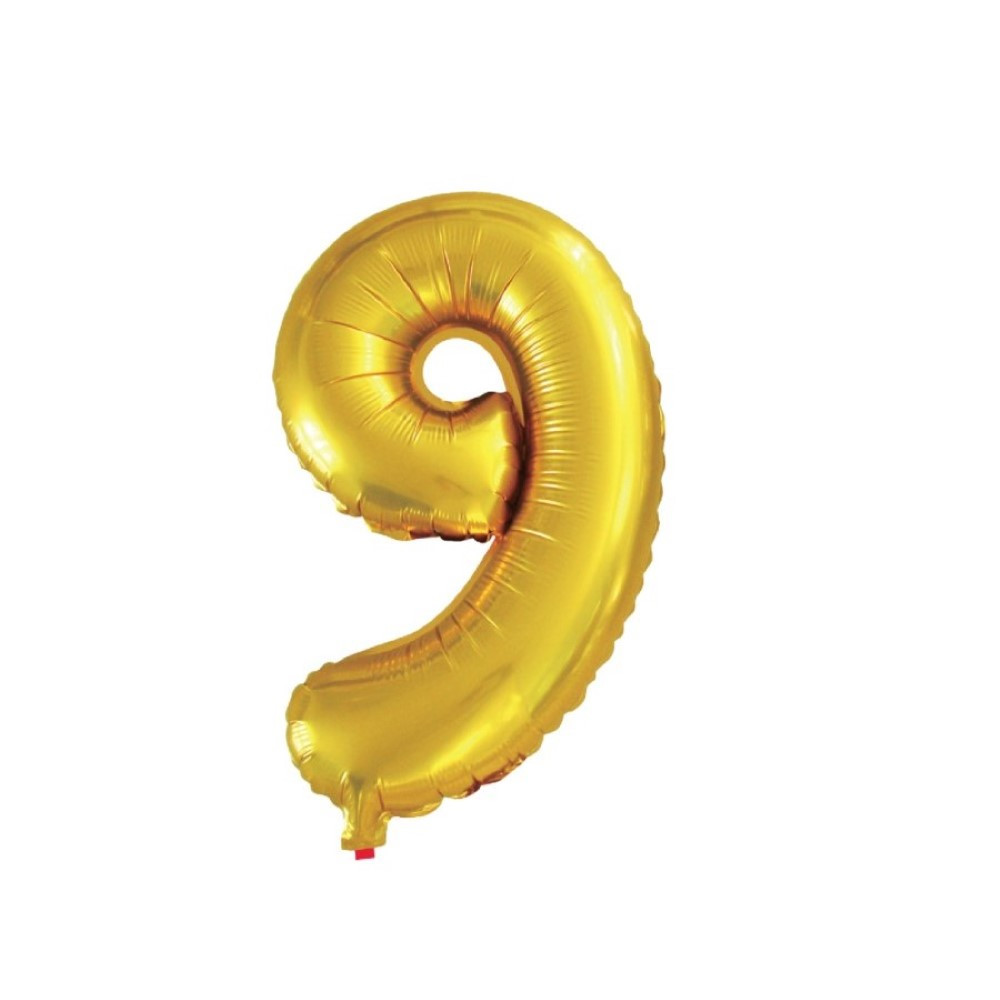 BALAO DOURADO NUMERO 9 - 28 POLEGADAS 71 CM