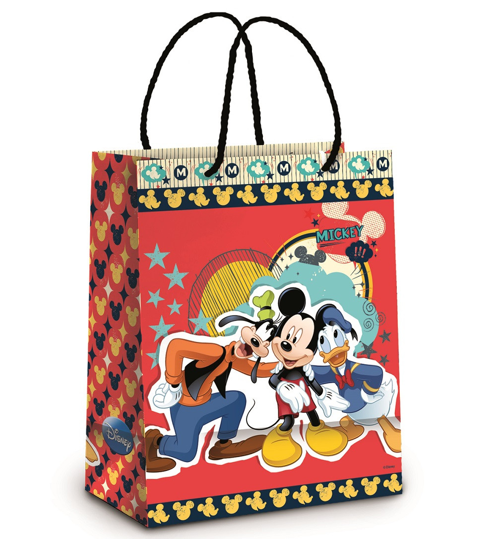 SACOLA PAPEL TURMA DISNEY PP 14X13X6 PT C/1
