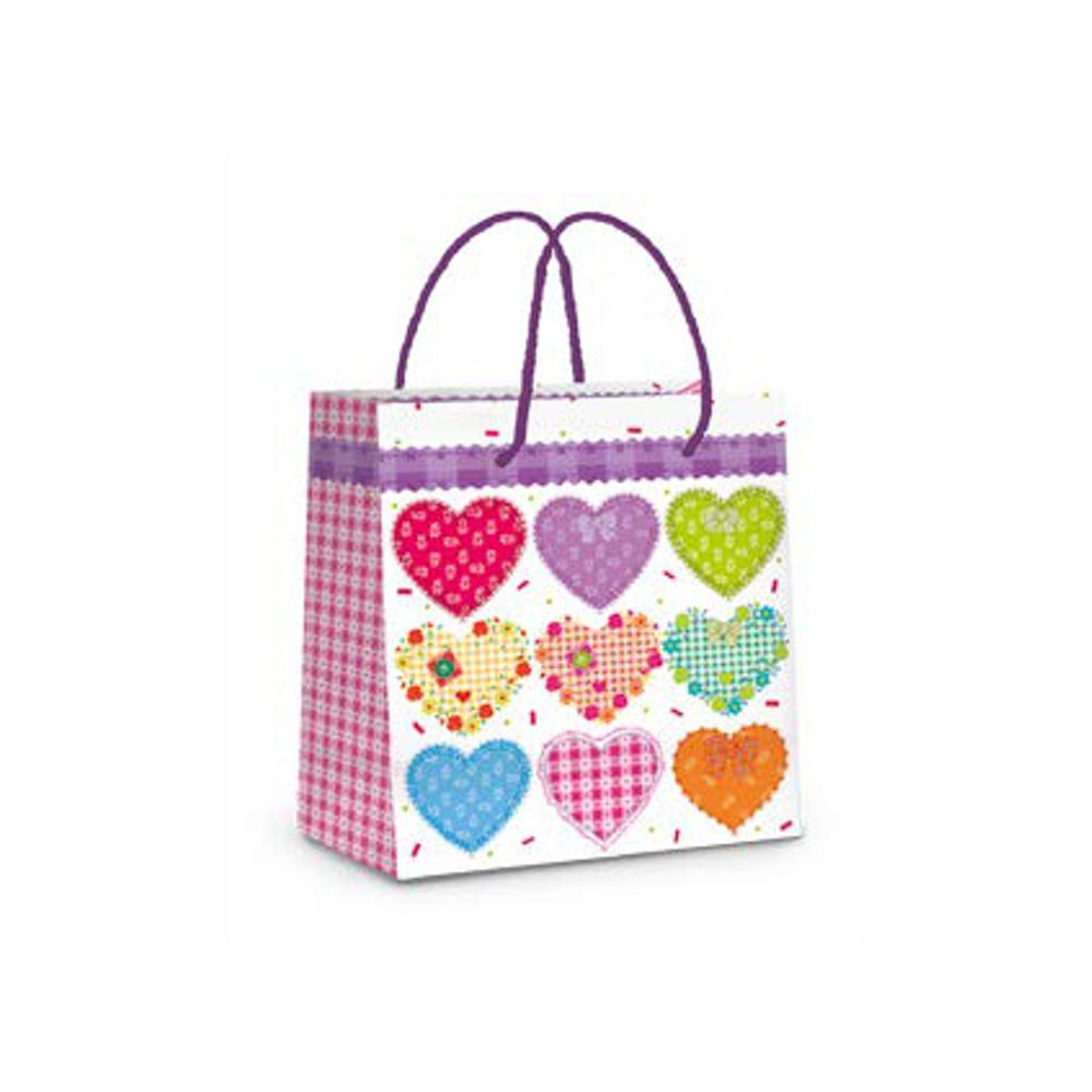 SACOLA LAM PATCHWORK MINI 10,5X9,5X4 C/1 UN