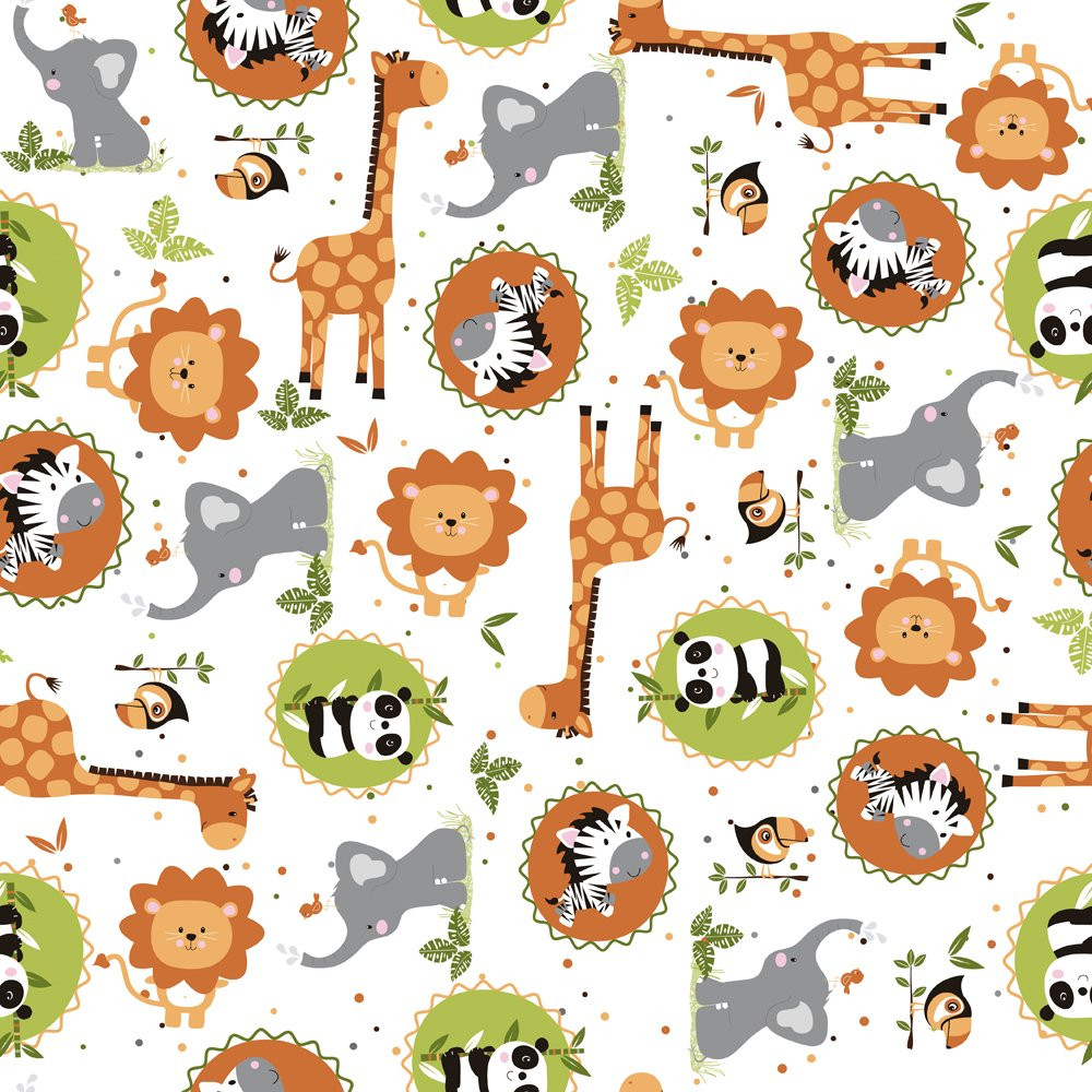 SACO PEROL 60X90 SAFARI KIDS PT C/25 UN
