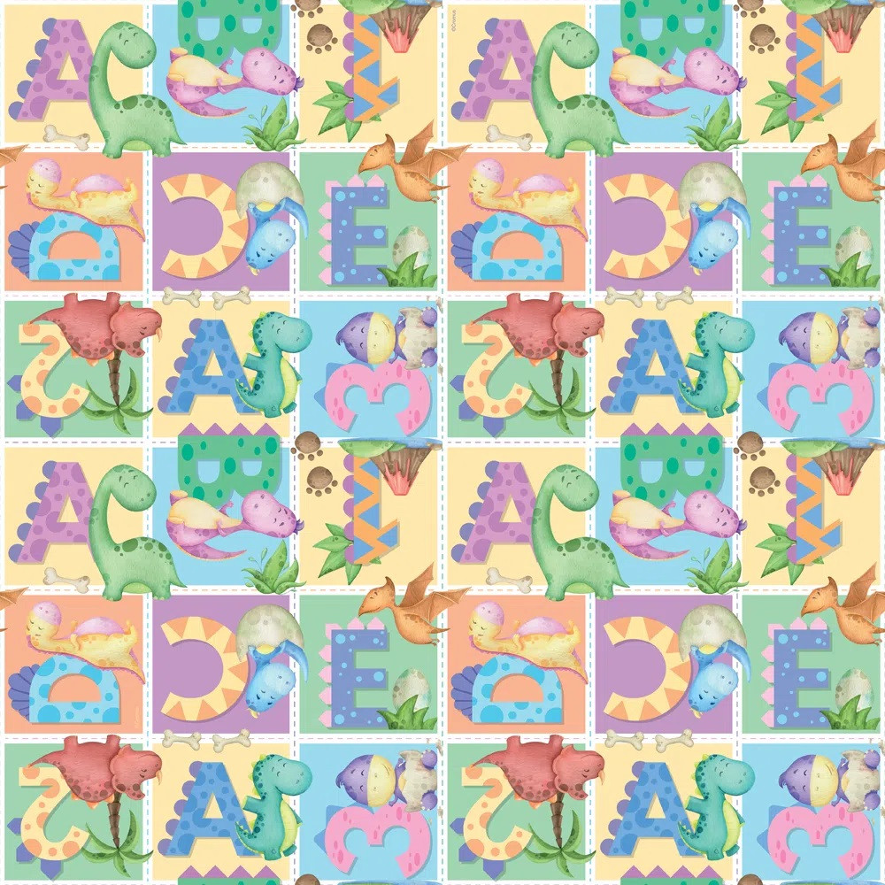 SACO PEROL 35X54 ABC DINO PT C/50 UN
