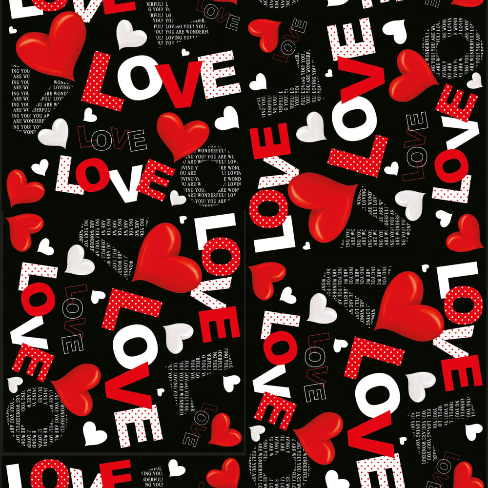 SACO METAL 30X44 MIX LOVE PTO/VRM/BCO PT C/50 UN