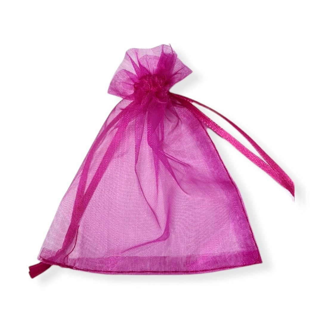 SAQUINHO DE ORGANZA TAM 10X12CM PINK C/10 UN