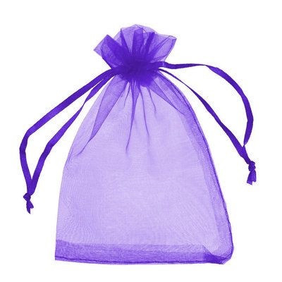 SAQUINHO DE ORGANZA TAM 15X19CM LILAZ C/10 UN