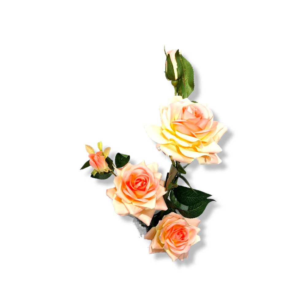 ROSEIRA C/3 ROSAS E 2 BTS 20X20X120CM RS C/1 UN