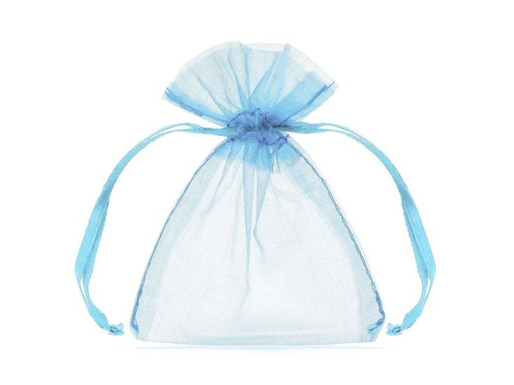 SAQUINHO DE ORGANZA TAM 10X15CM AZUL C/10 UN