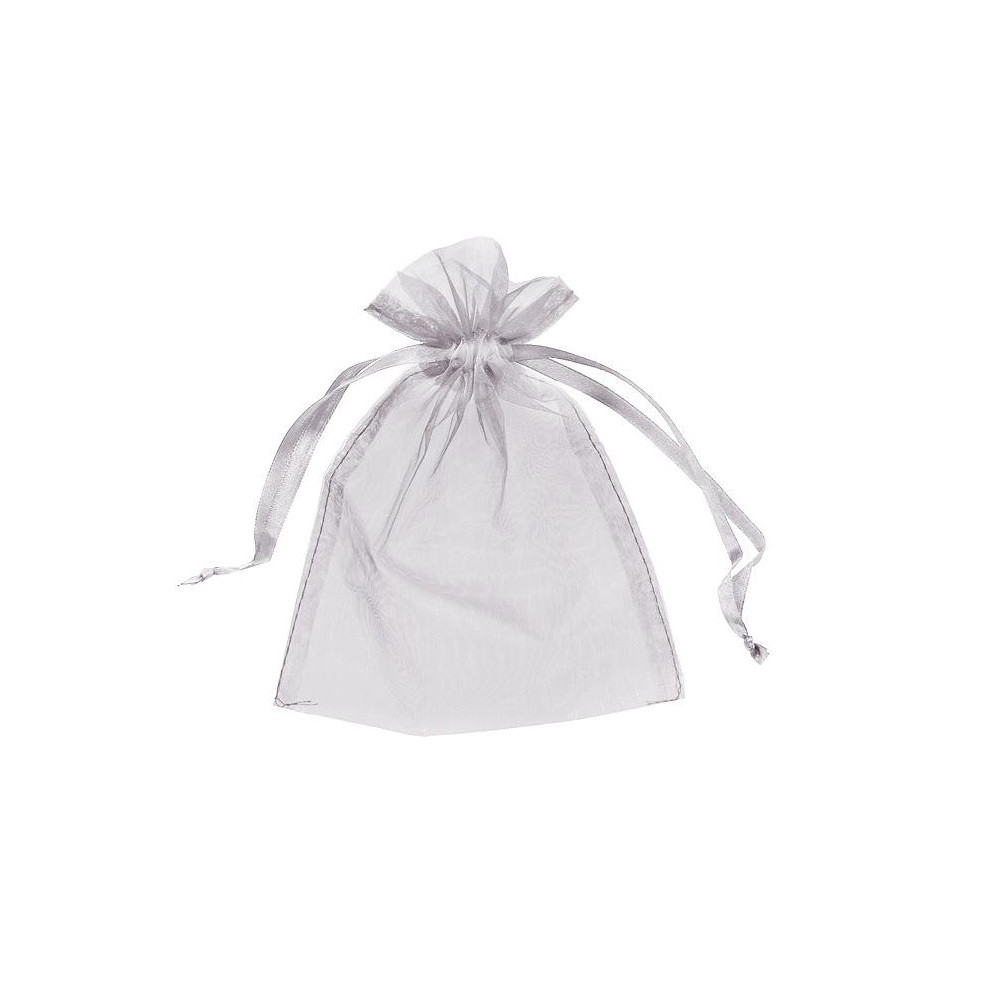 SAQUINHO DE ORGANZA TAM 25X35CM PRATA C/1 UN