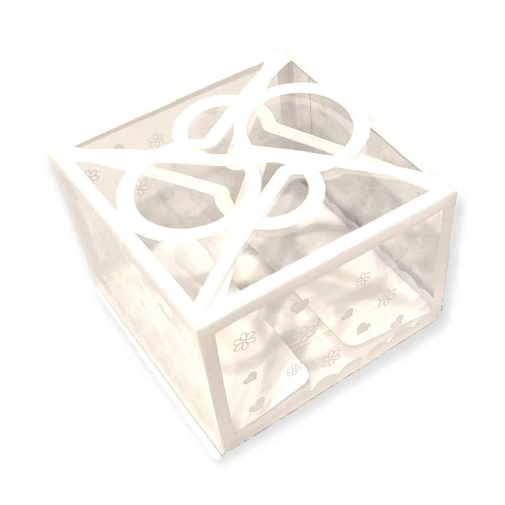 CAIXINHA DE PVC P/LEMBRANCINHA 7X7X5CM BRANCO C/1 UN