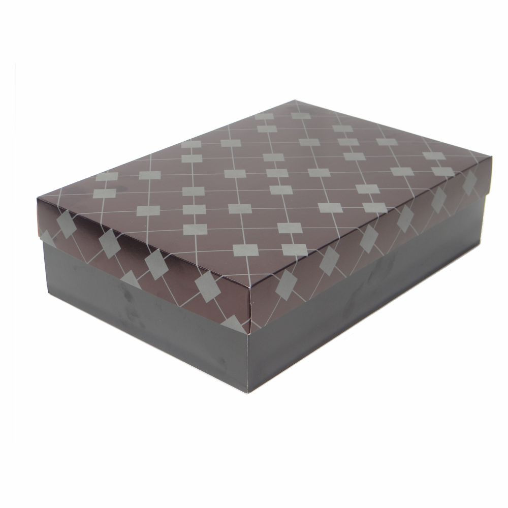 CX RET DUPLEX FD PRETO TP XADREZ ESCURO 30X20X8CM C/1 UN