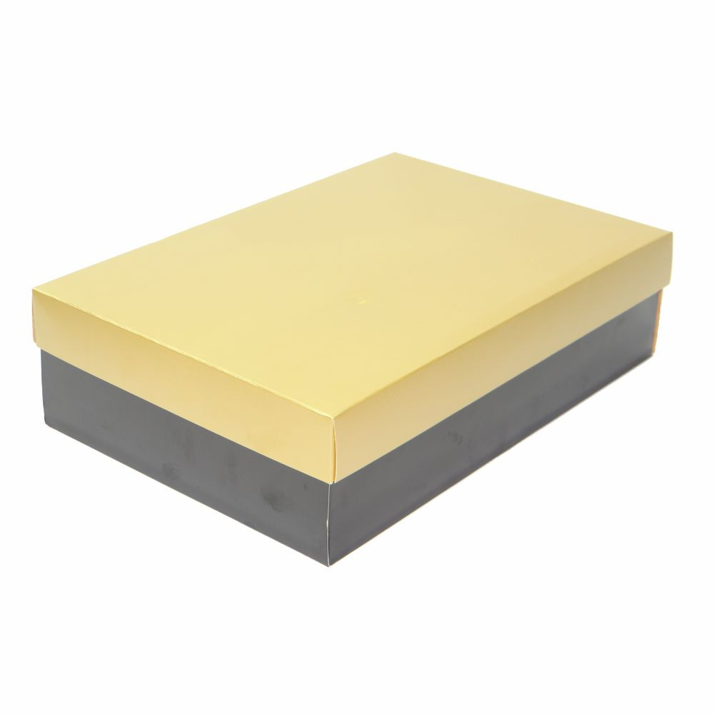 CX RET DUPLEX FD PRETO TP DOURADA 30X20X8CM C/1 UN