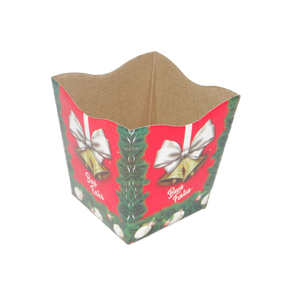 CACHEPO NATAL G 12X12X16CM BOAS FESTAS SINOS C/1 UN