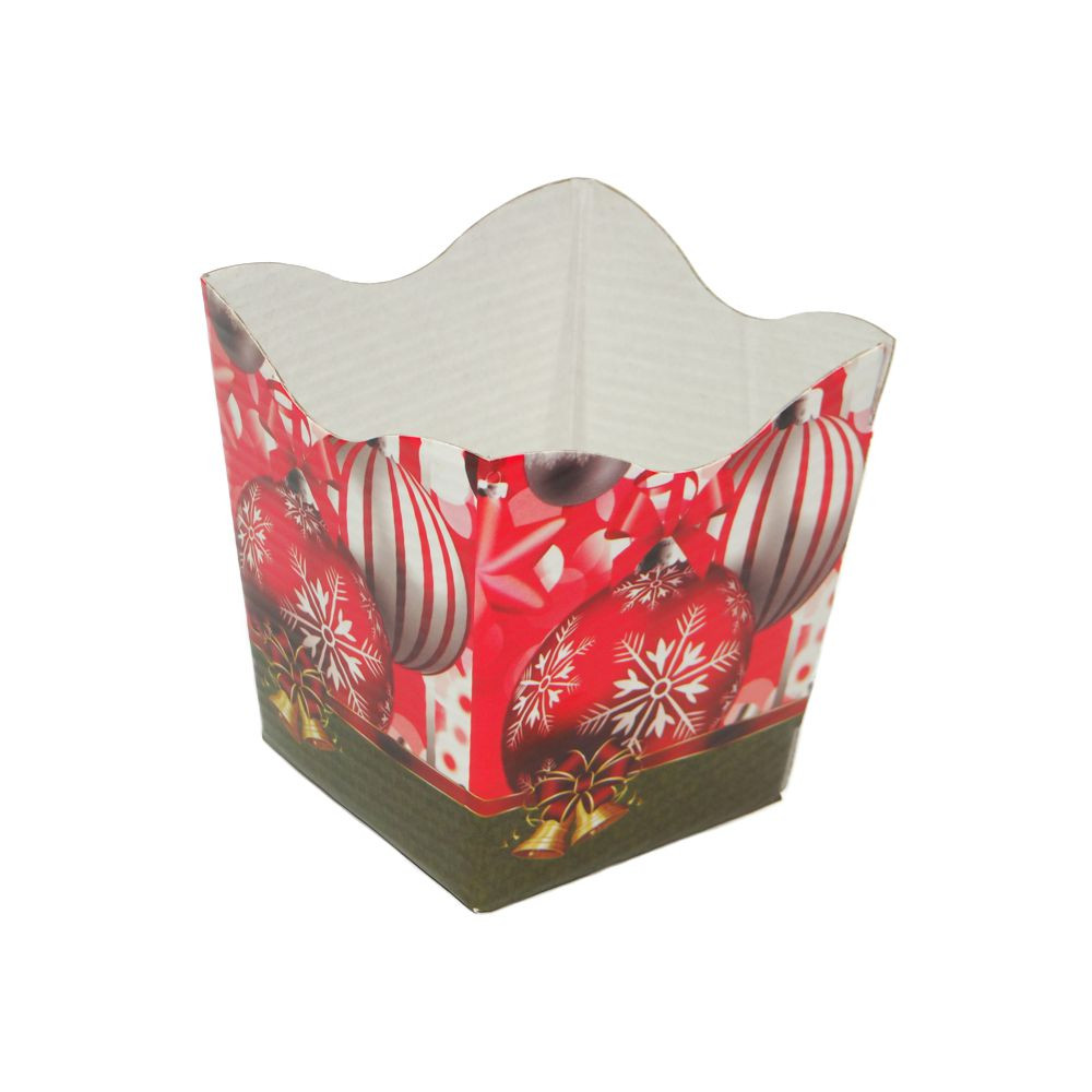 CACHEPO NATAL M 9X9X12CM BOLAS DE NATAL C/1 UN