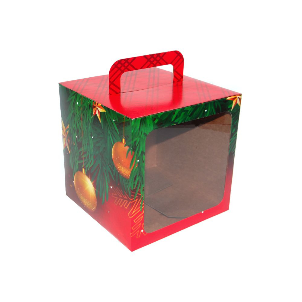 CAIXA PANETONE G 20X20X20CM BOLAS C/1 UN
