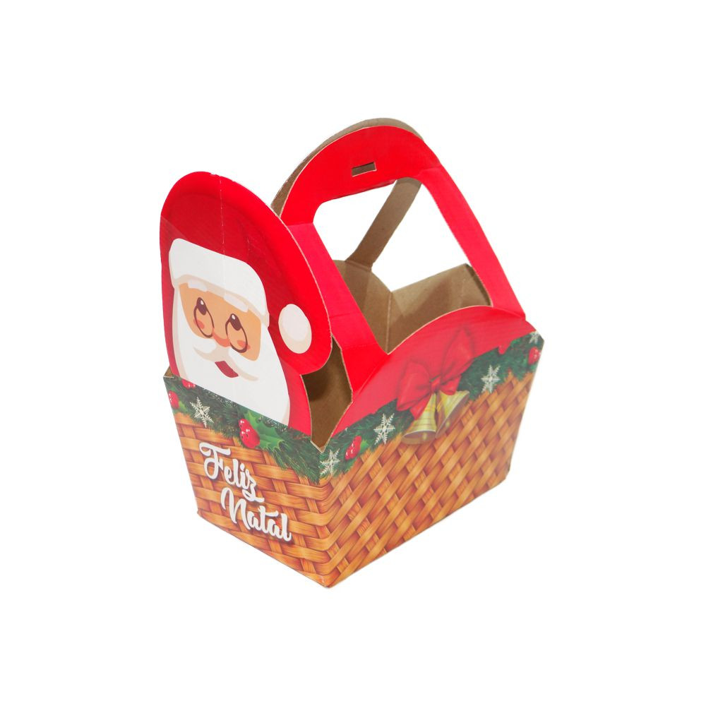 CESTA NATAL P 20X12,5X15,5CM NOEL VIME C/1 UN