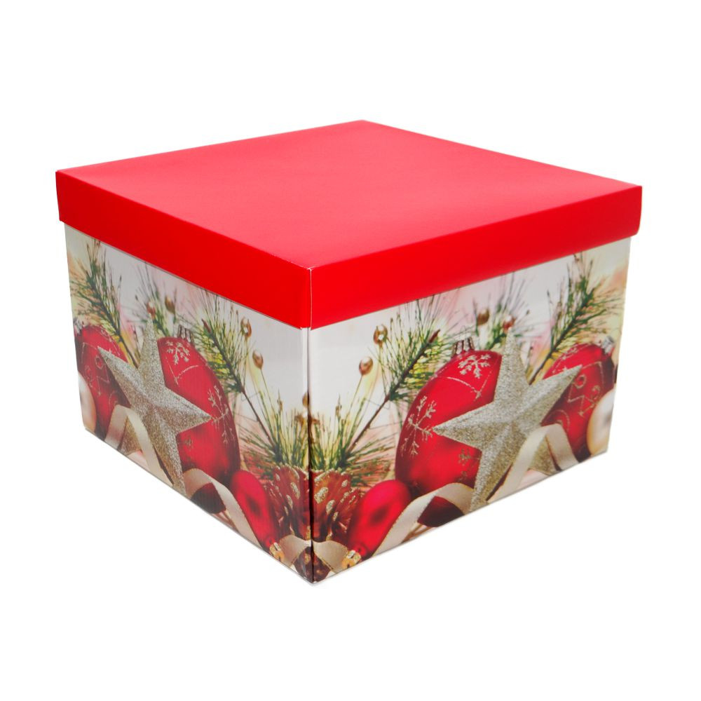 CAIXA NATAL SURPRESA 29X29X21,5CM ENFEITES NATALINOS C/1 UN