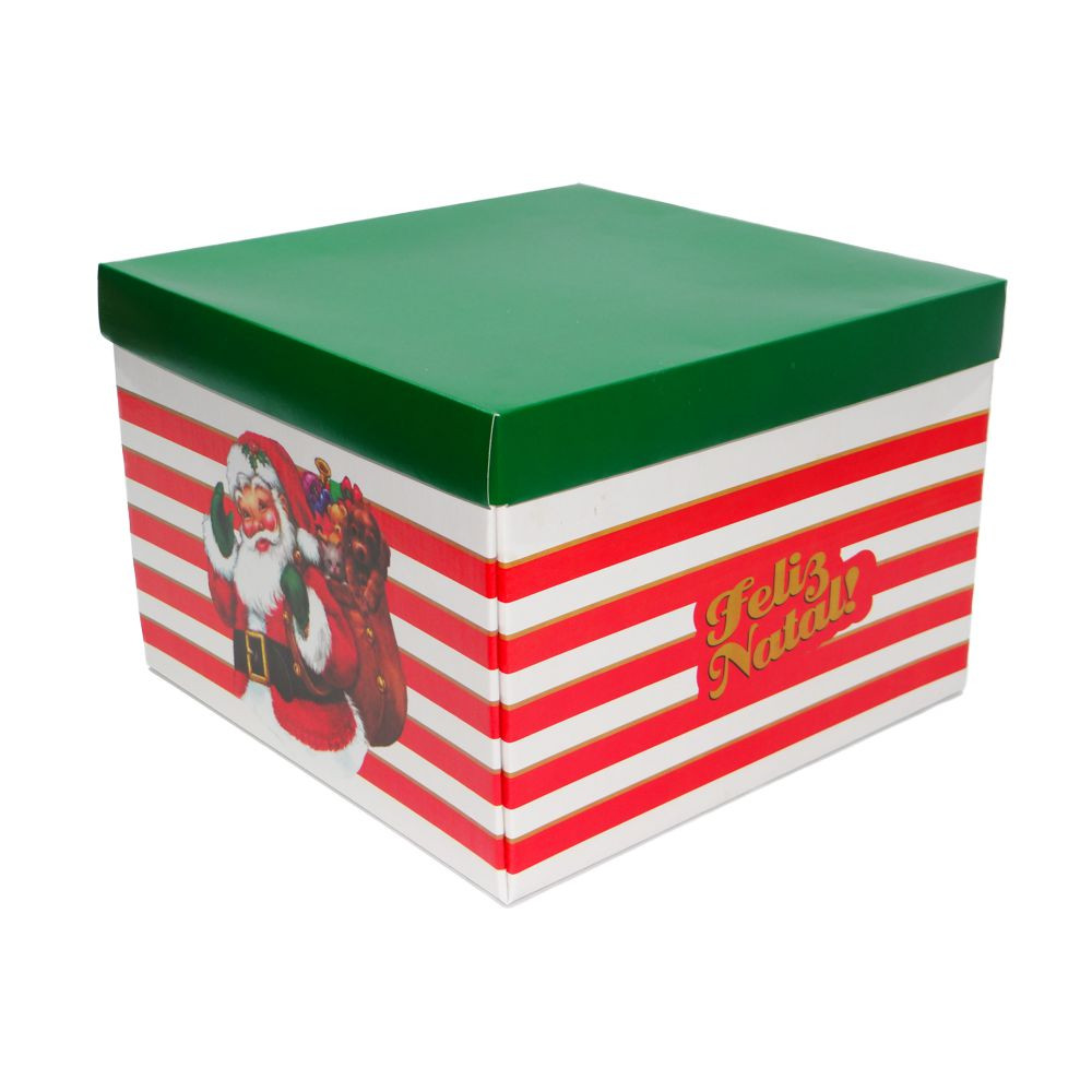 CAIXA NATAL SURPRESA 29X29X21,5CM NOEL FELIZ NATAL C/1 UN