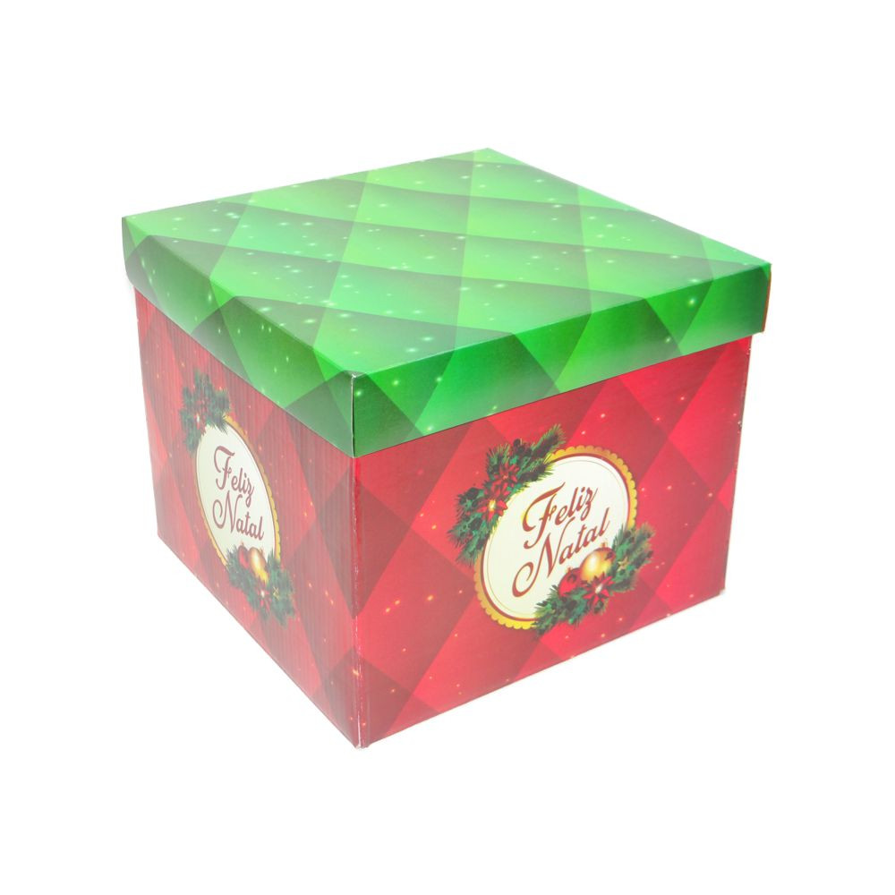 CAIXA CUBO M 15X15X115CM GUIRLANDA VM/VD C/1 UN