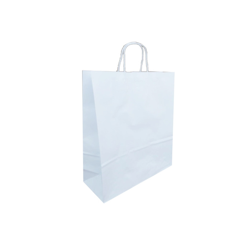 SACOLA BRANCA TAM M 24X31X10CM C/1 UN