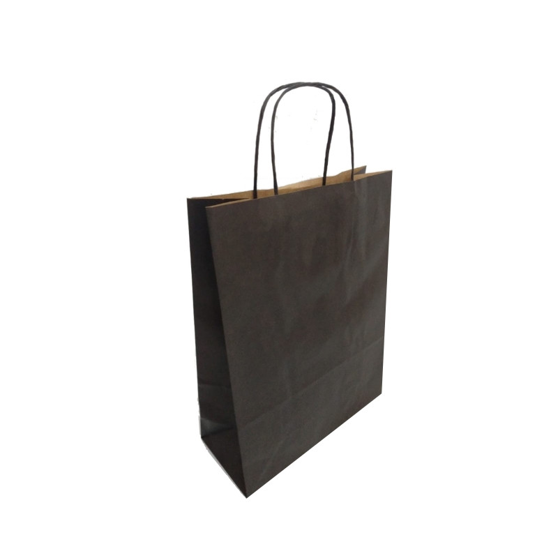 SACOLA KRAFT PRETA TAM M 24X31X10CM C/1 UN