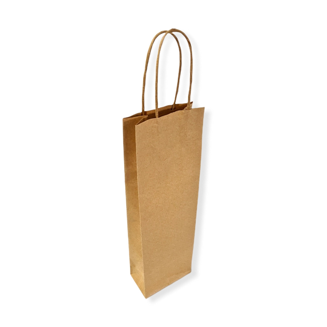 SACOLA PARDA VINHO 12X39X7 C/1 UN