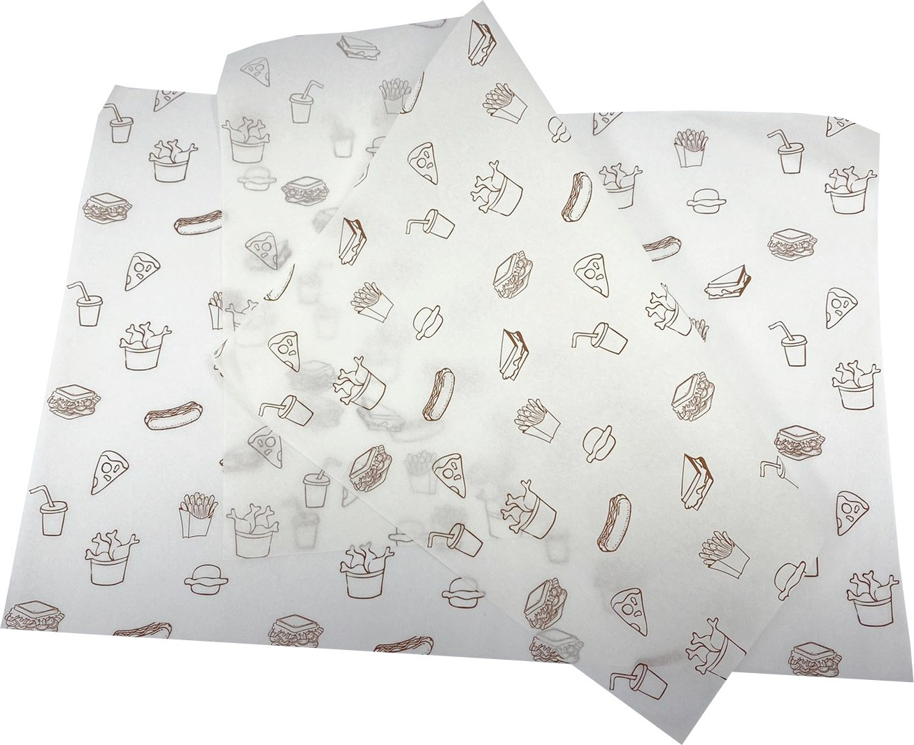 FOLHA ANTI GORDURA IMPRESSA 40X28CM PT C/100 UN