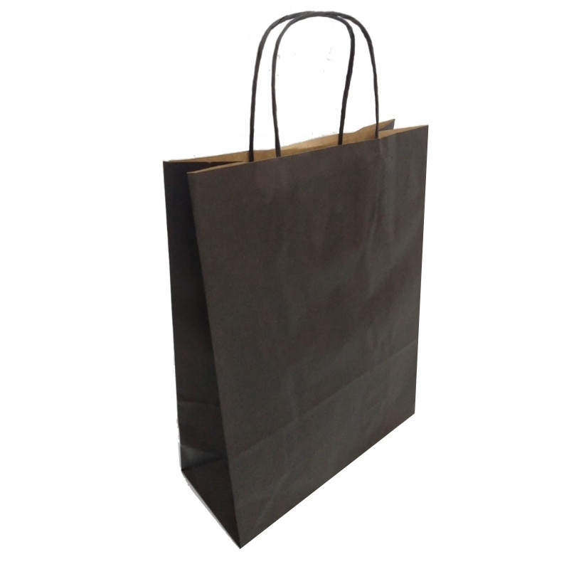 SACOLA KRAFT TAM XG 35X43X12CM PRETA